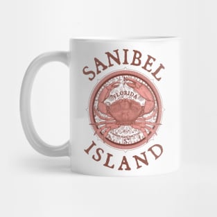 Sanibel Island, Florida, with Stone Crab on Windrose Mug